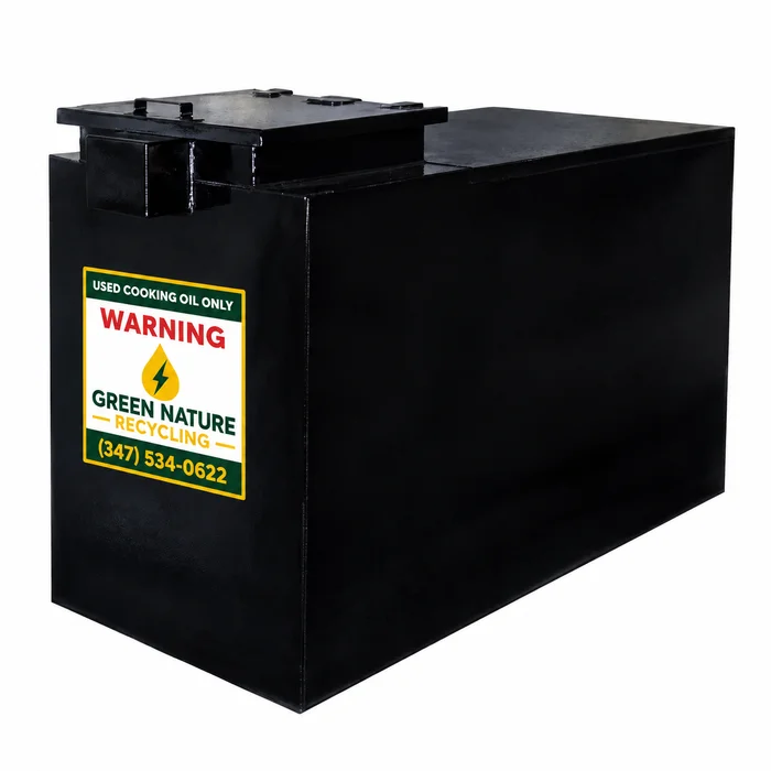 240-gallon outdoor steel used cooking oil bin